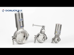 Single Acting Hygenic SS316L DN25 Pneumatic Butterfly Valve