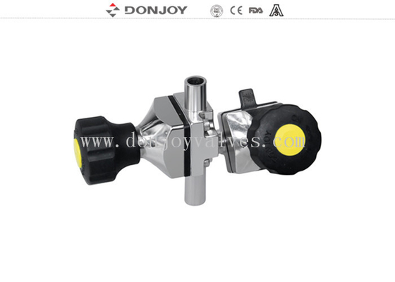 SS316L 1/4" Mini  Three - way Sanitary Diaphragm Valve , clamp Connection