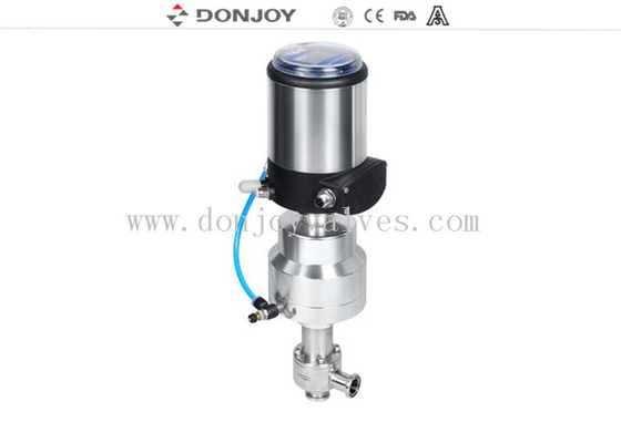 Stainless Steel Pneumatic Actuator Valve For Aseptic Regulating With Controller / Positioner