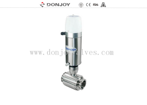 1/2" - 1" Sanitary  ball valve Pneumatic Clamp with Mini C-Top