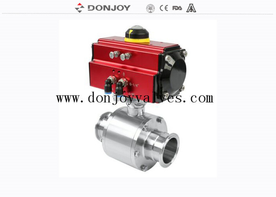 Welded DN100 Aluminum Actuator Sanitary Ball Valve