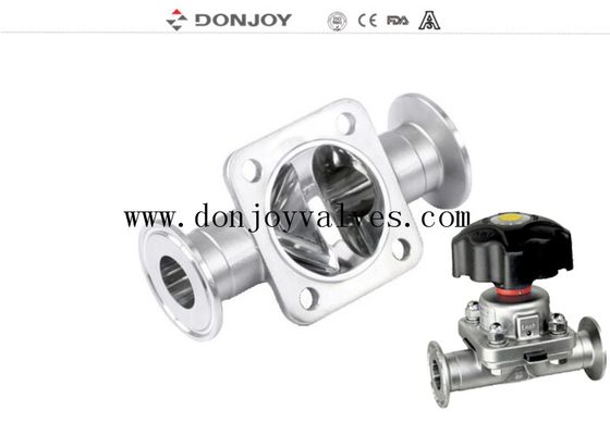 316L Plastic Manual 2 Way Sanitary Diaphragm Valve With EPDM PTFE