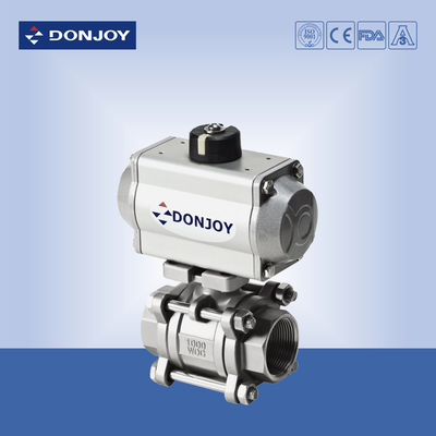 Aluminum pneumatic 3pcs Non-retention full port ball with thread Connection