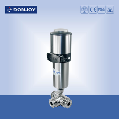 Pnuematic three link Sanitary Ball Valve with C-TOP / Positioner DC 24V , DN50