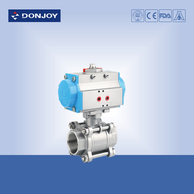 Aluminum Pnuematic Flange ball valve Stainless steel CF8M/CF8 ANSI/ASME