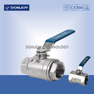 FDA / ISO SS304 Two Peice Ball valve With  Female Thread Connection