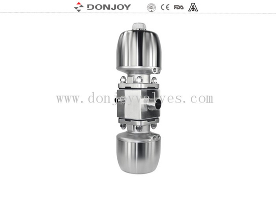DN25 Multiport Sanitary Diaphragm Valve , Three Ports Two Control Valves