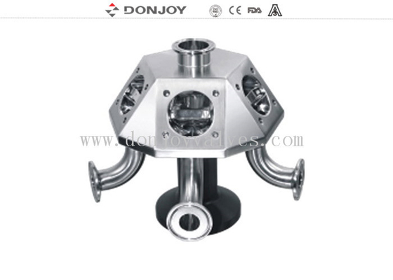 Multiport Sanitary Diaphragm Valve M65A port valve SS316 can with control Head