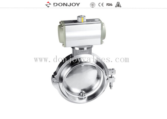 Sanitary Grade Manual Butterfly Valves Multi - Position Handle For Regulating Flow