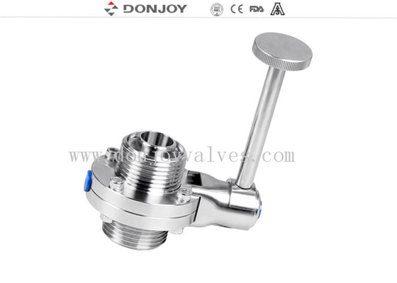 RJT Hex Nut / Thread Manual Butterfly Valves , Female / Male Butterfly Valve